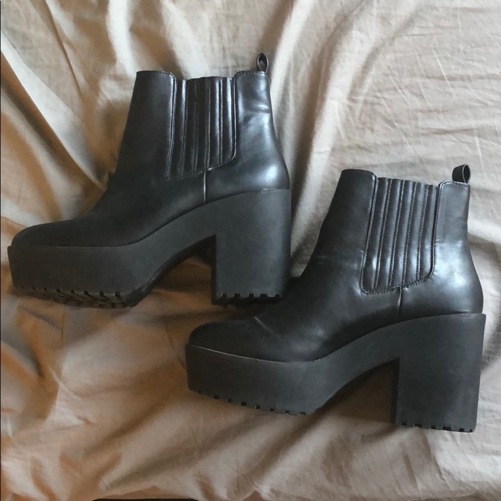 Black platform heels